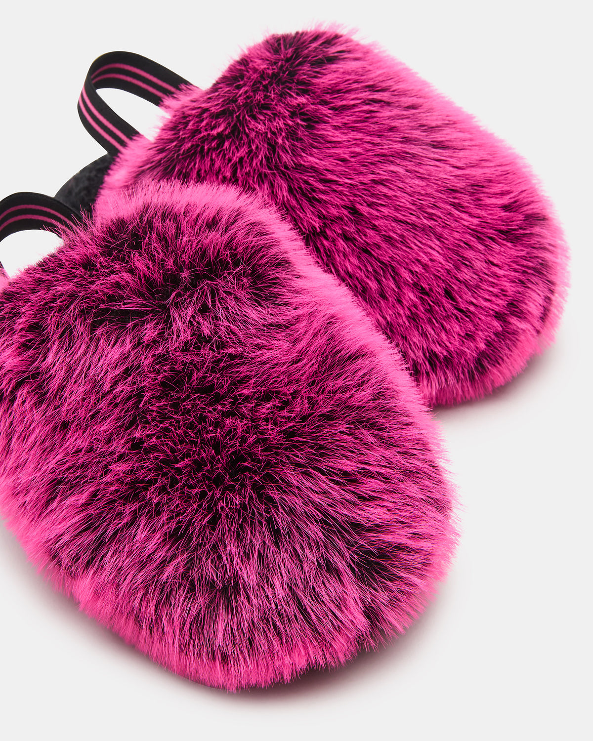 Steve Madden Kids' POOF Fushia Slip-On Faux Fur Girls' Flat