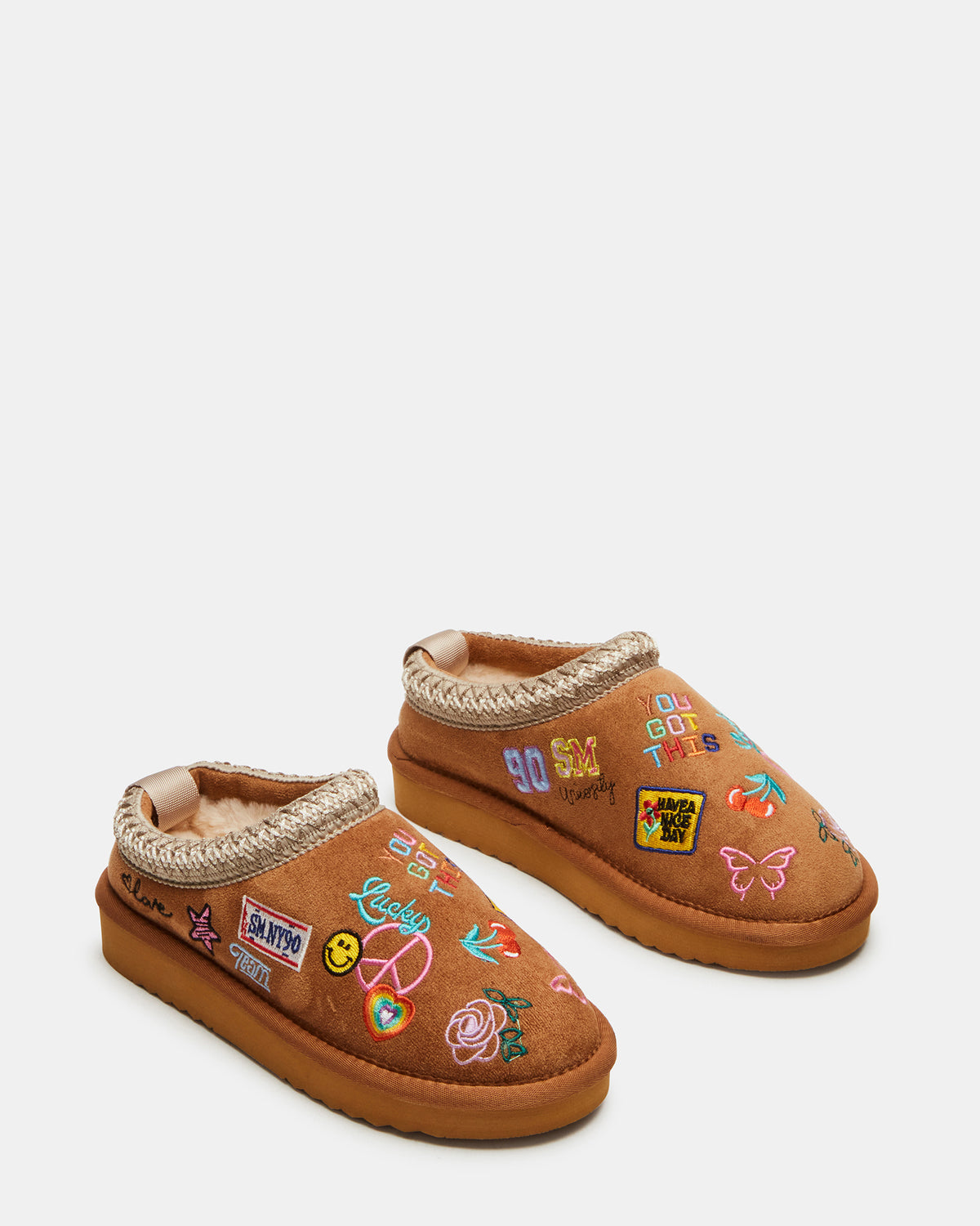 Steve Madden Kids' SELENA Cognac Multi Girls' Slip-On Mule Flat