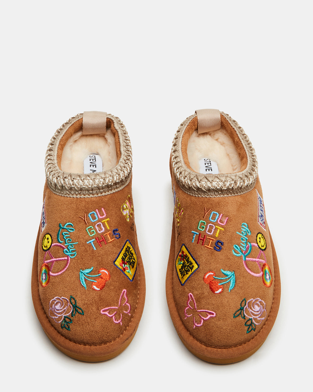 Steve Madden Kids' SELENA Cognac Multi Girls' Slip-On Mule Flat
