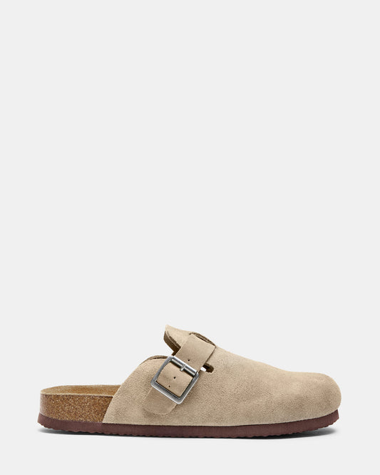 Steve Madden WILDERR Taupe Suede Slip-On Men's Casual Clog