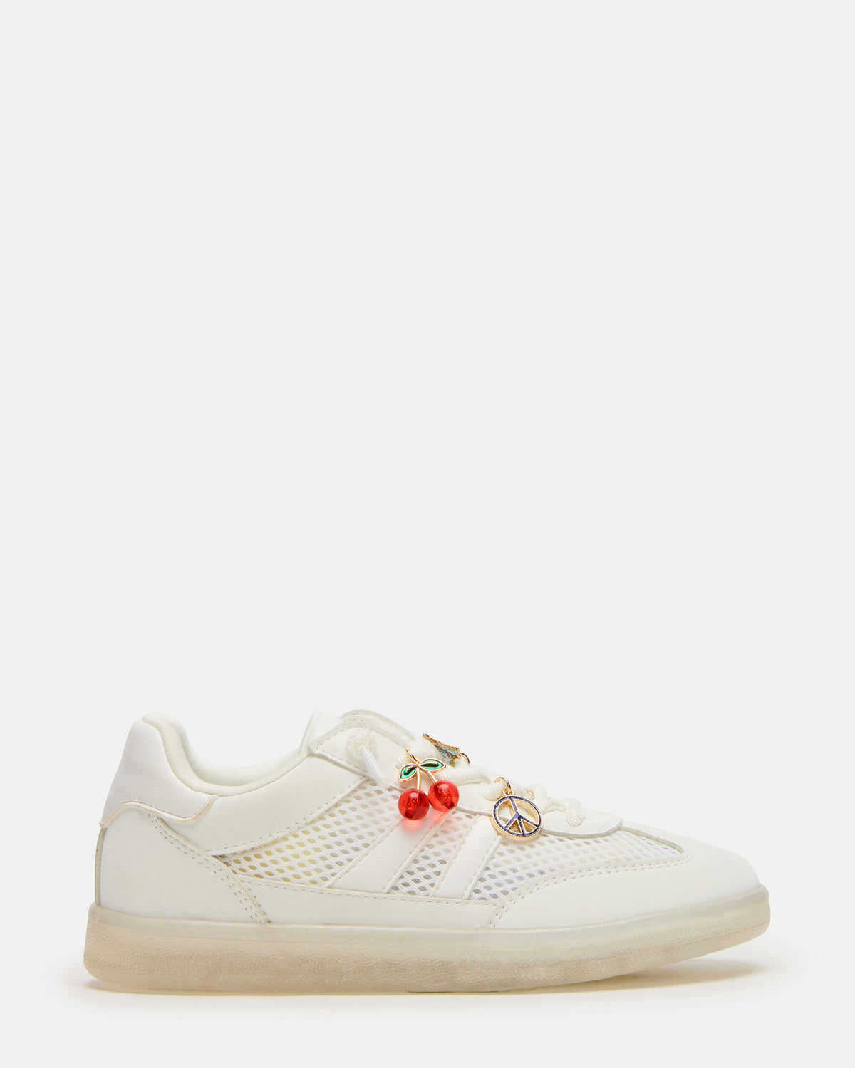 Steve Madden Kids' VERDICT White Multi Low-Top Lace-Up Girls' Sneaker