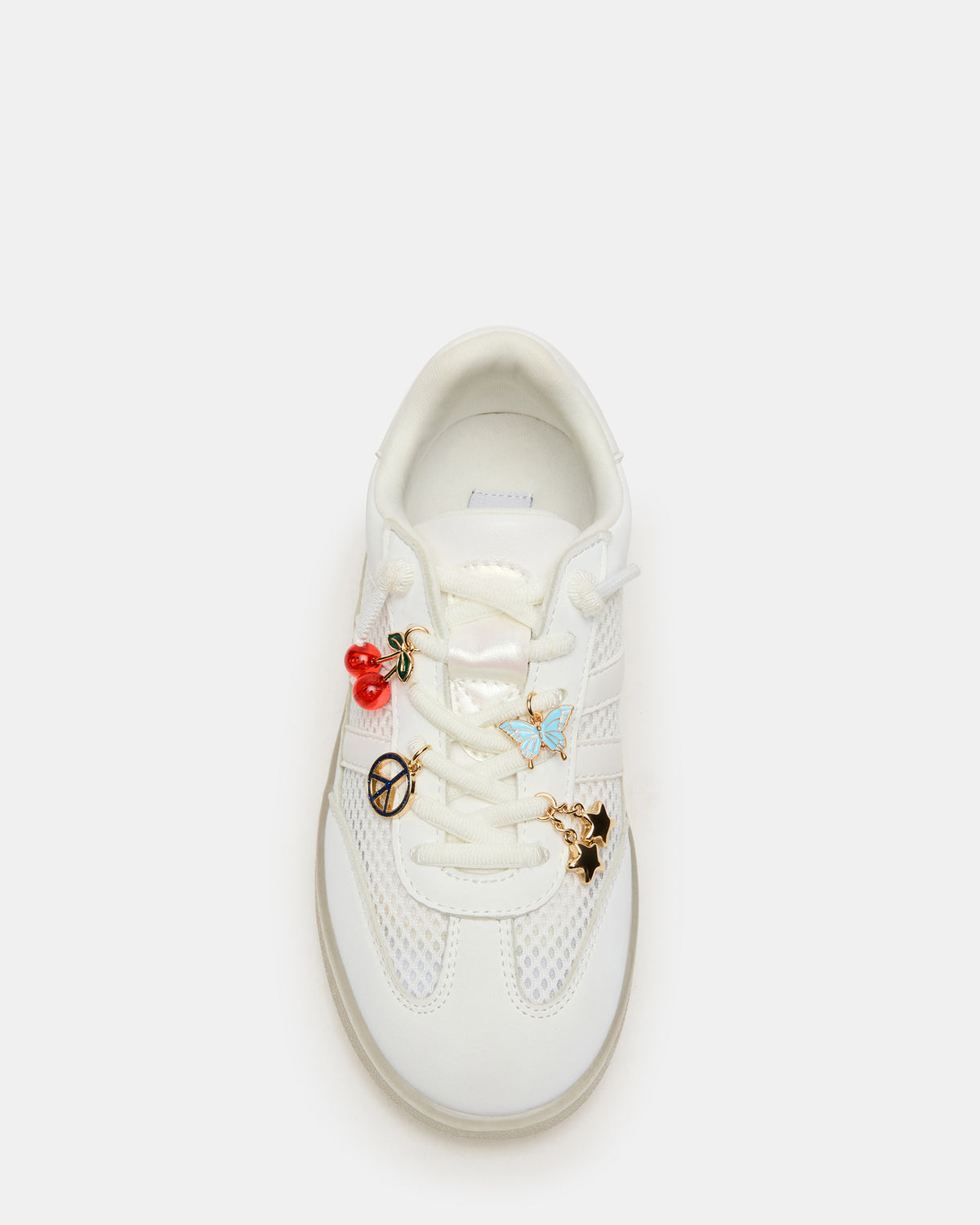 Steve Madden Kids' VERDICT White Multi Low-Top Lace-Up Girls' Sneaker