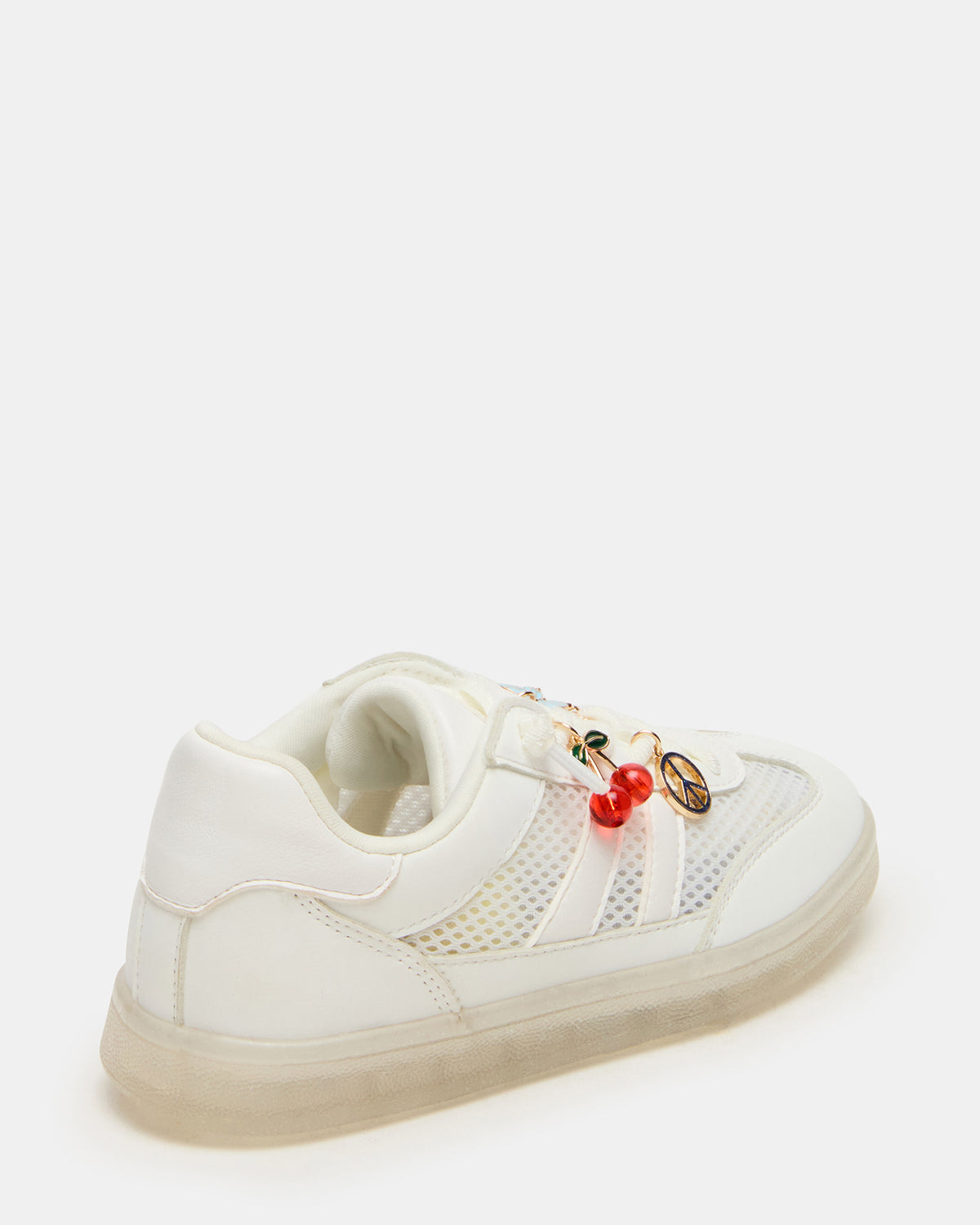 Steve Madden Kids' VERDICT White Multi Low-Top Lace-Up Girls' Sneaker