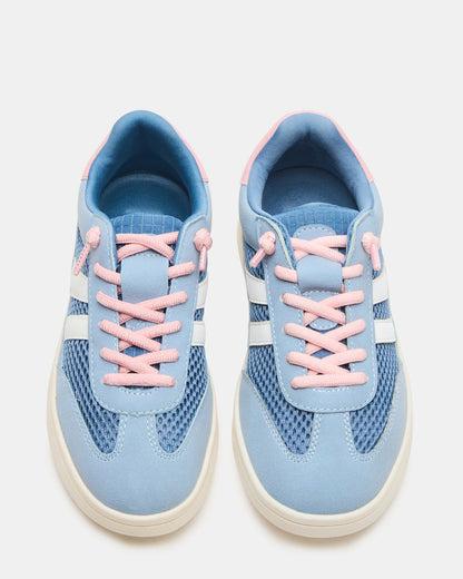 Steve Madden Kids' VERDICT Blue Multi Low-Top Lace-Up Girls' Sneaker