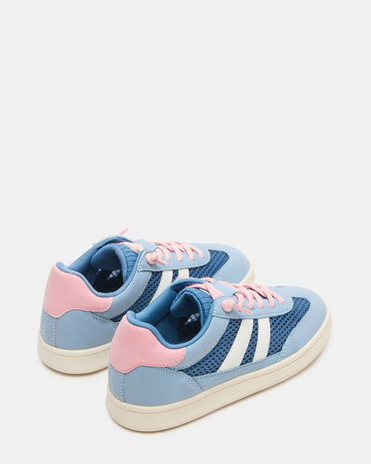 Steve Madden Kids' VERDICT Blue Multi Low-Top Lace-Up Girls' Sneaker