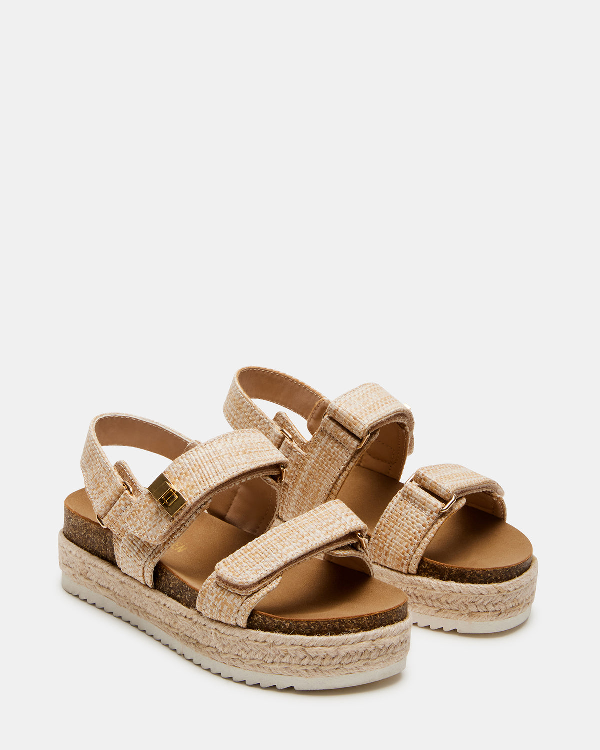 Steve Madden Kids' BIGMONA Raffia Girls' Platform Sandal