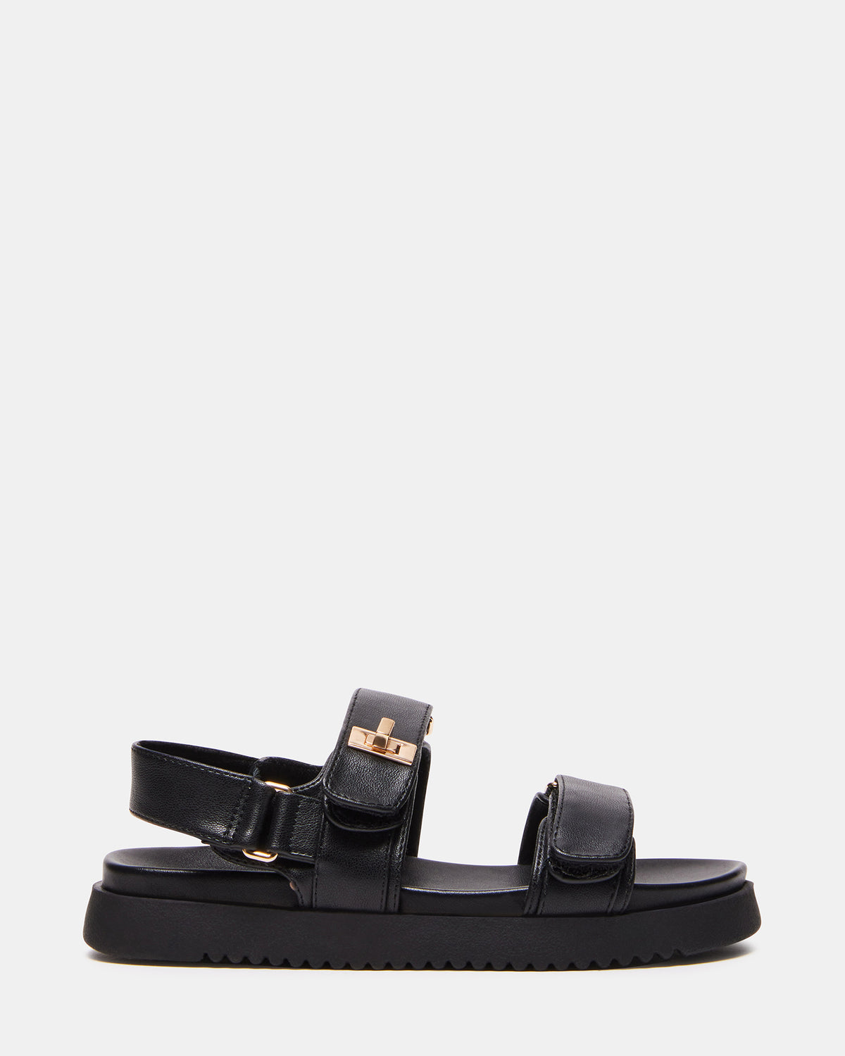 Steve Madden Kids' MONA Black Girls' Flatform Sandal