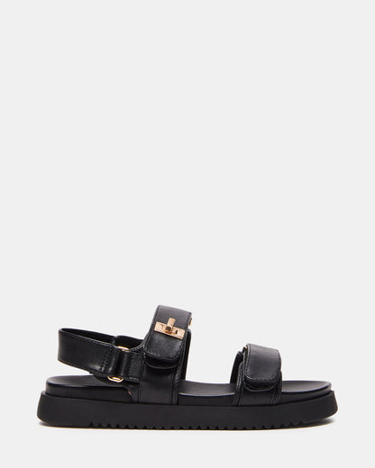 Steve Madden Kids' MONA Black Girls' Flatform Sandal