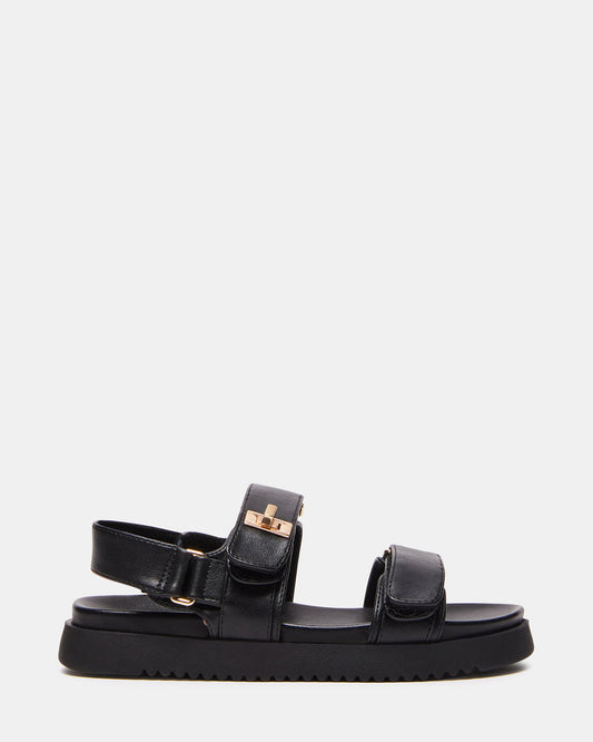 Steve Madden Kids' MONA Black Girls' Flatform Sandal