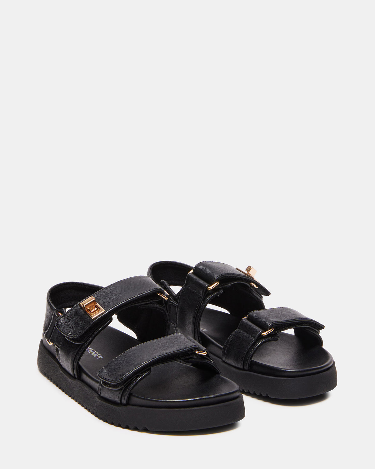 Steve Madden Kids' MONA Black Girls' Flatform Sandal