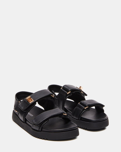 Steve Madden Kids' MONA Black Girls' Flatform Sandal