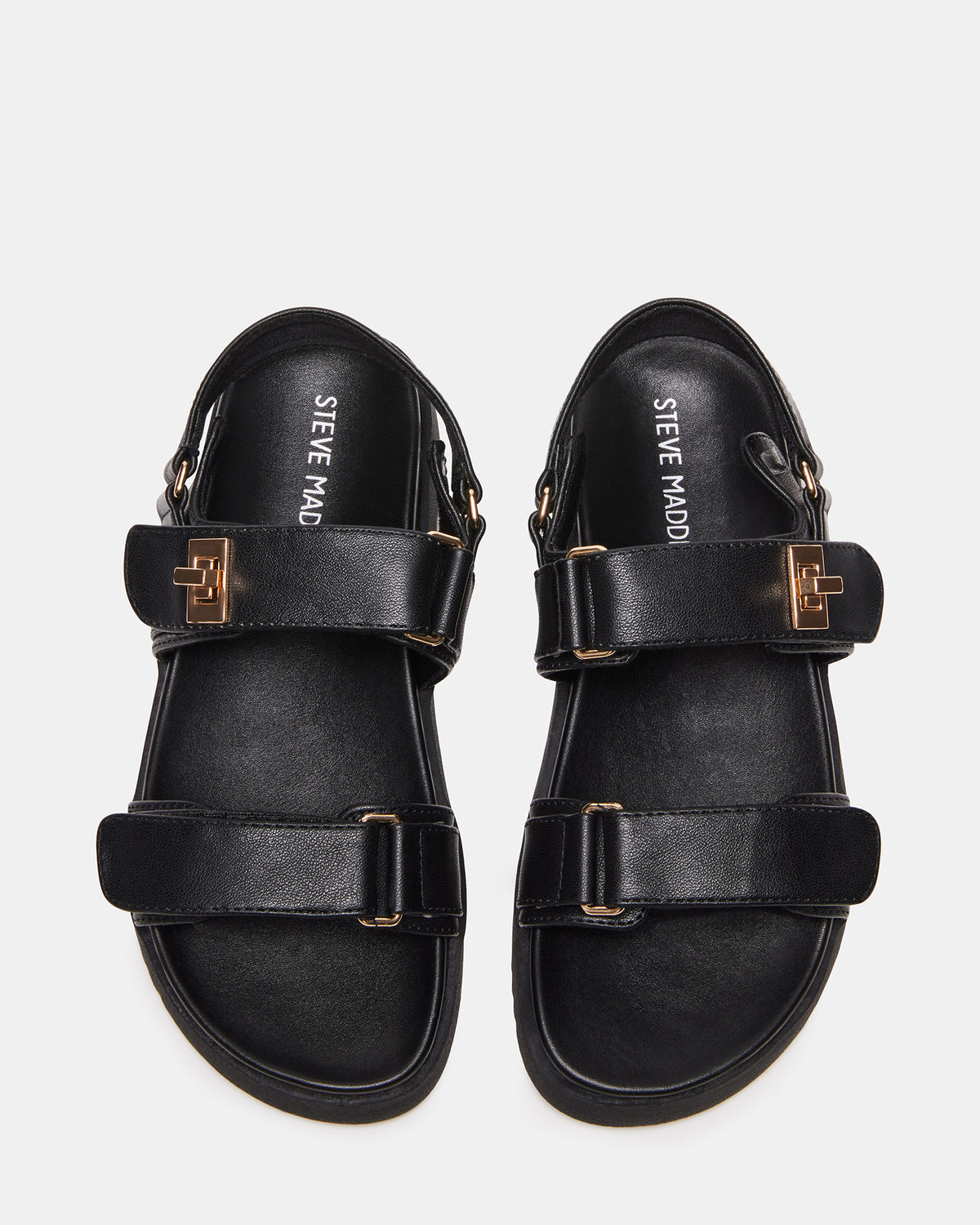Steve Madden Kids' MONA Black Girls' Flatform Sandal