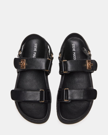 Steve Madden Kids' MONA Black Girls' Flatform Sandal