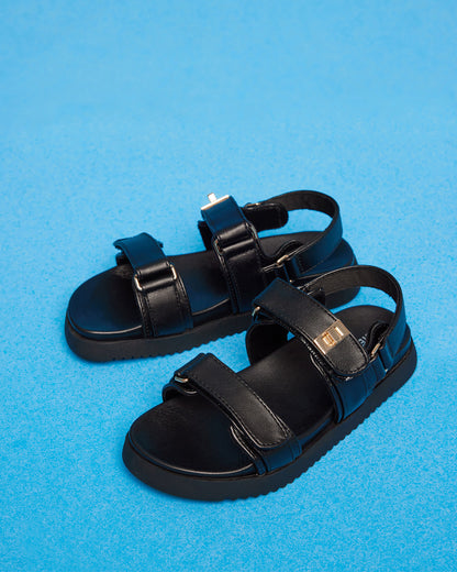 Steve Madden Kids' MONA Black Girls' Flatform Sandal