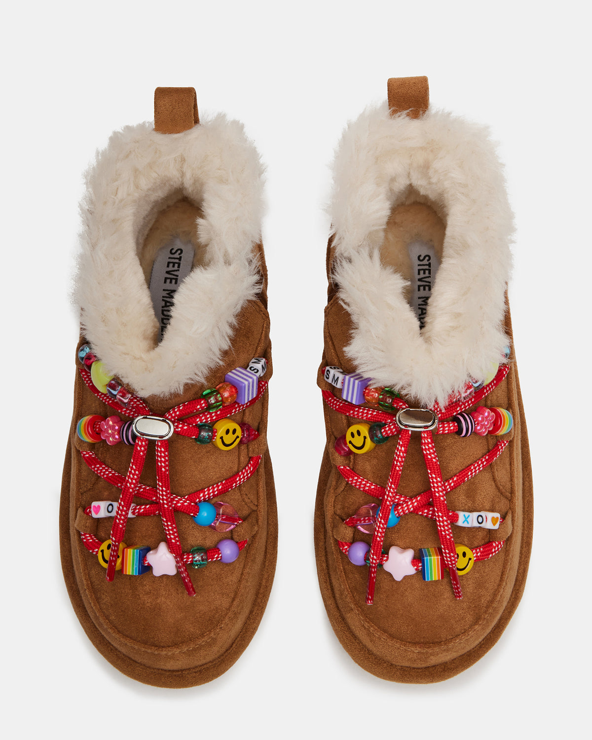 Steve Madden Kids' GLAZER Cognac Girls' Lace-Up Ankle Boot