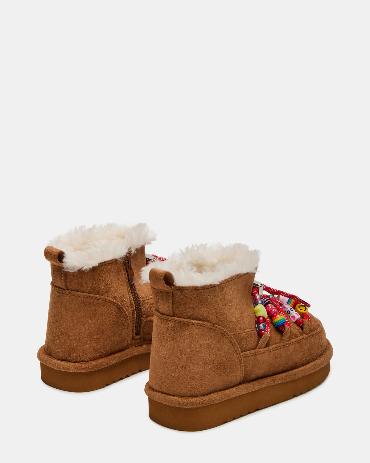 Steve Madden Kids' GLAZER Cognac Girls' Lace-Up Ankle Boot