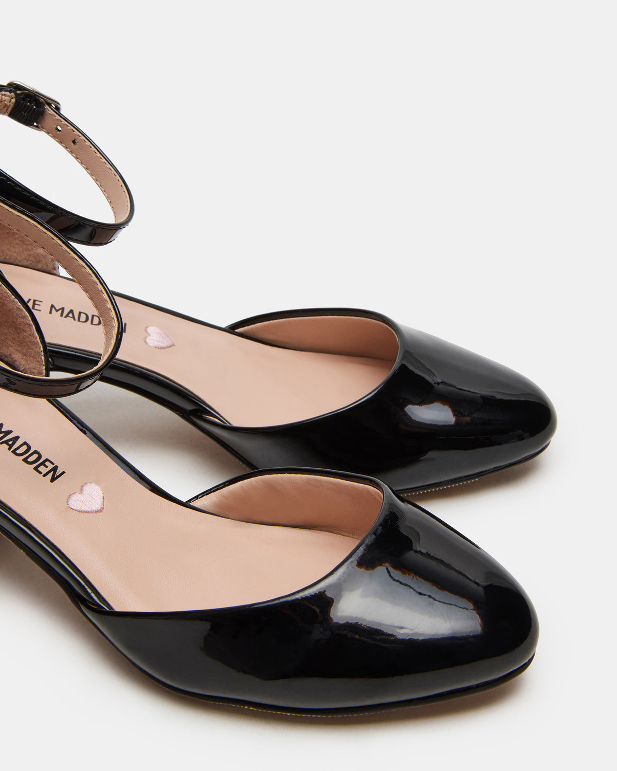 Steve Madden Kids' PRETTYY Black Patent Girls' Block Heel