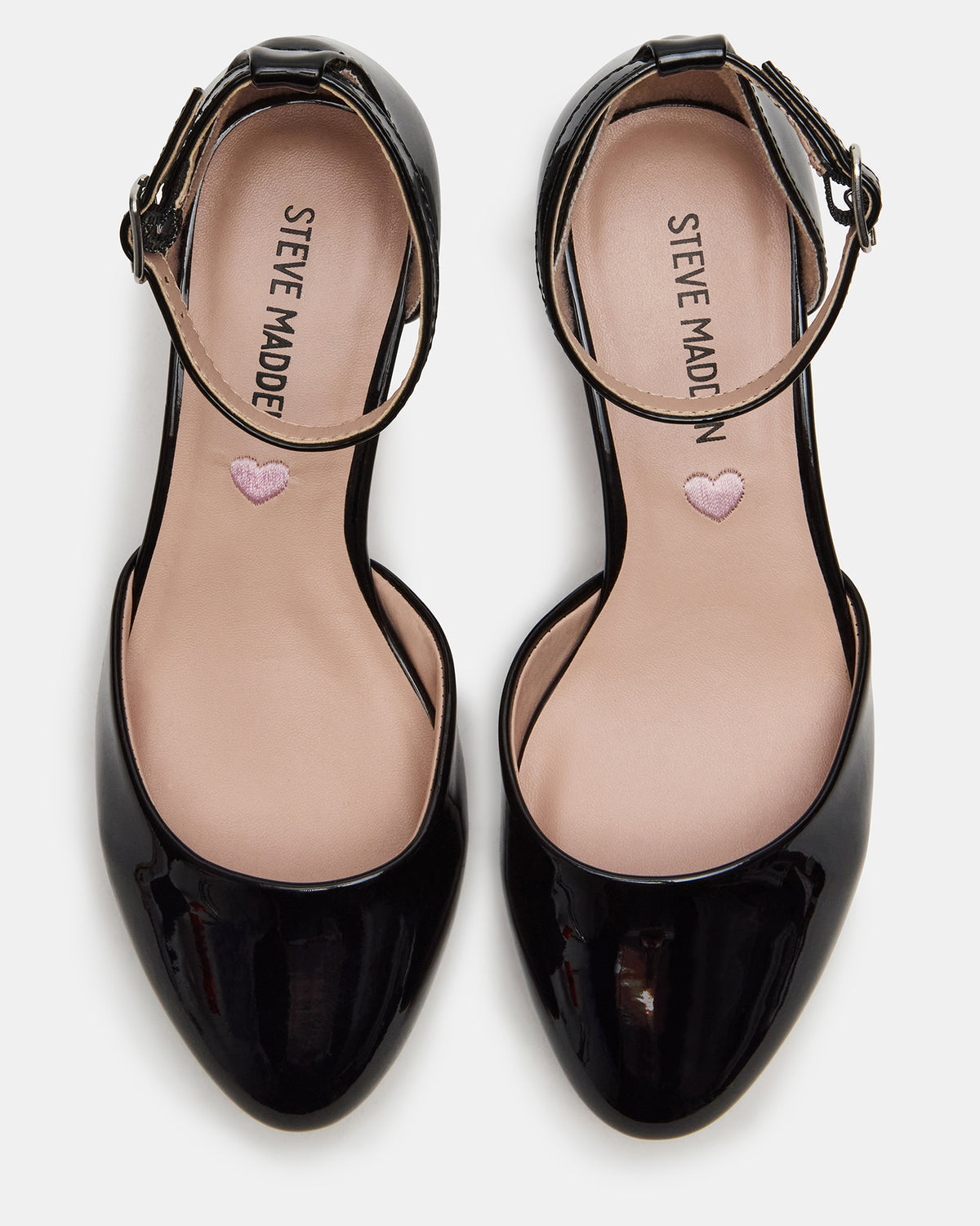 Steve Madden Kids' PRETTYY Black Patent Girls' Block Heel