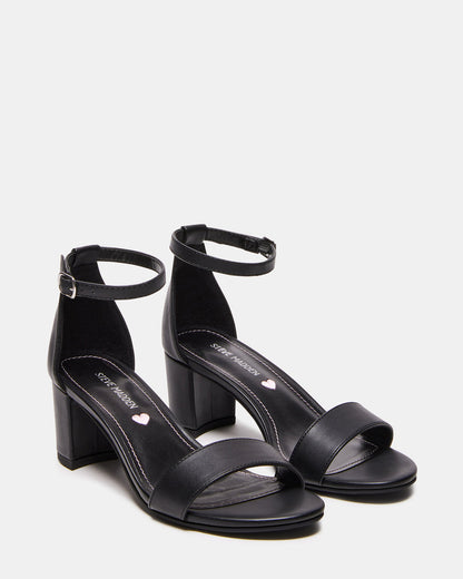 Steve Madden Kids' CARRSON Black Smooth Girls' Dress Heel