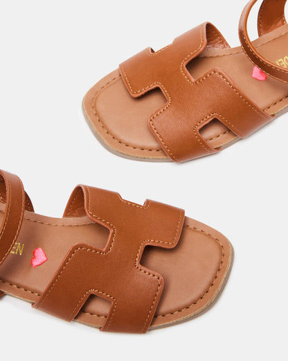 Steve Madden Kids' HAYDIN Cognac Girls' Sandals