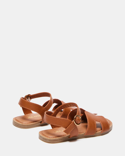 Steve Madden Kids' HAYDIN Cognac Girls' Sandals