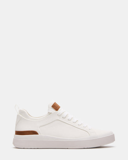 Steve Madden DACK White Men's Lace-Up Sneakers