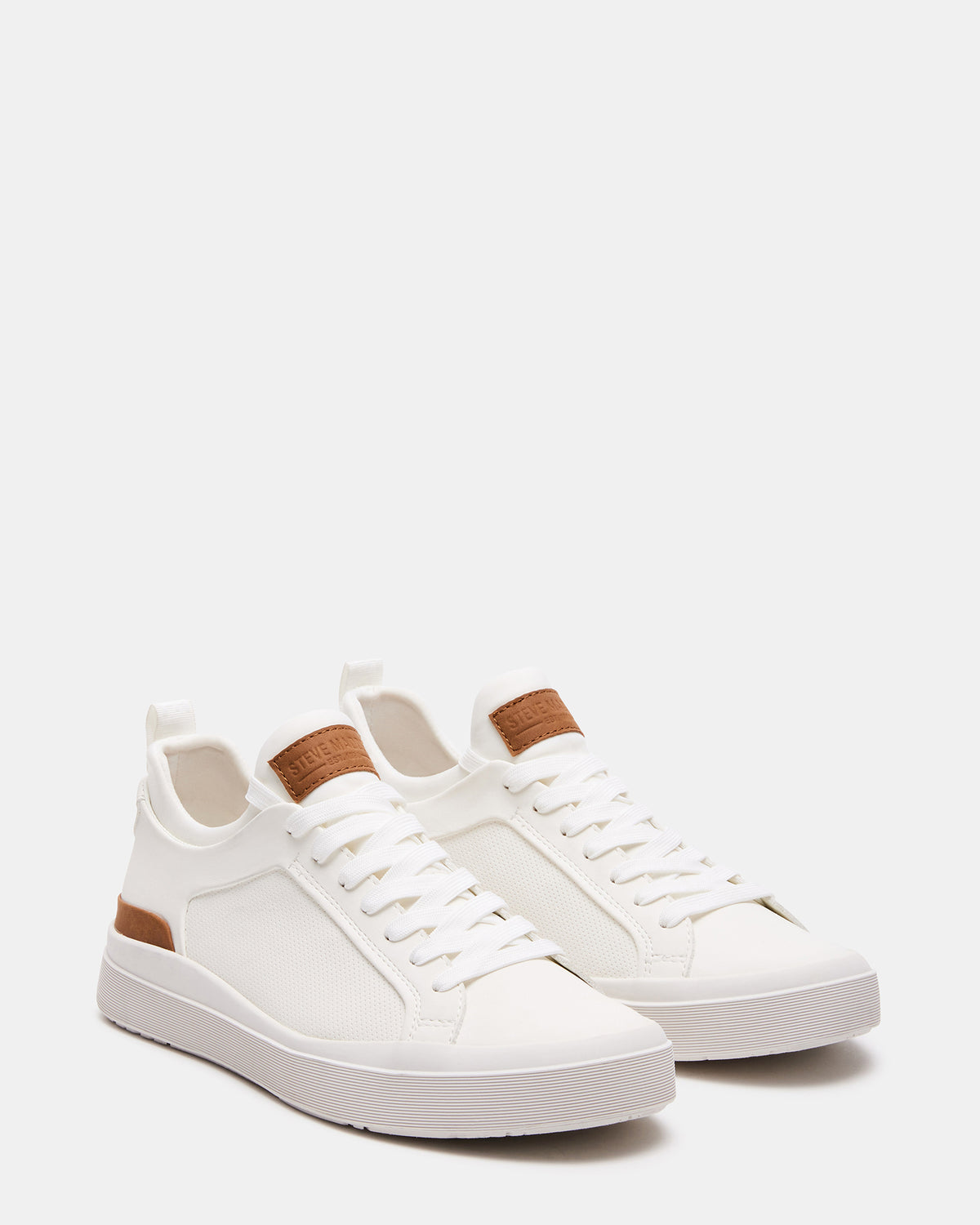Steve Madden DACK White Men's Lace-Up Sneakers