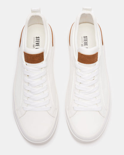 Steve Madden DACK White Men's Lace-Up Sneakers