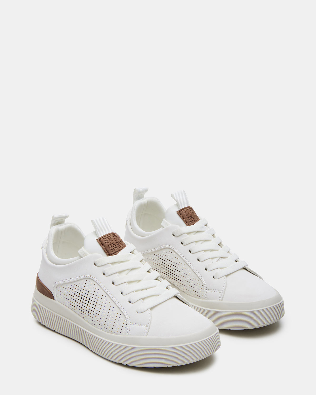 Steve Madden Kids' OASYS White Boys' Low-Top Lace-Up Sneakers
