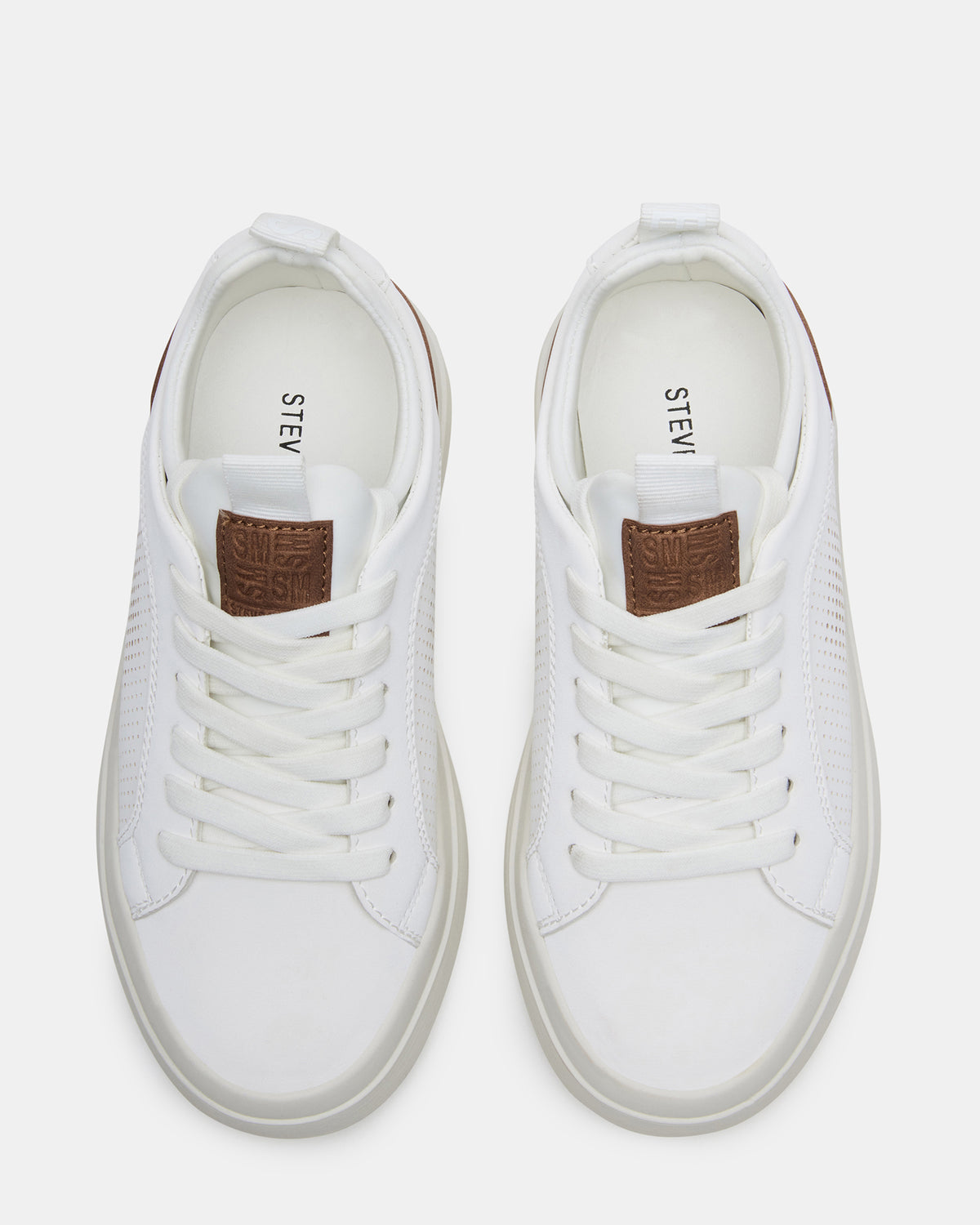 Steve Madden Kids' OASYS White Boys' Low-Top Lace-Up Sneakers