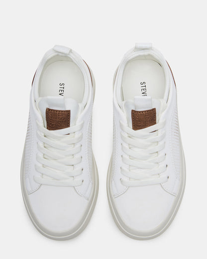 Steve Madden Kids' OASYS White Boys' Low-Top Lace-Up Sneakers
