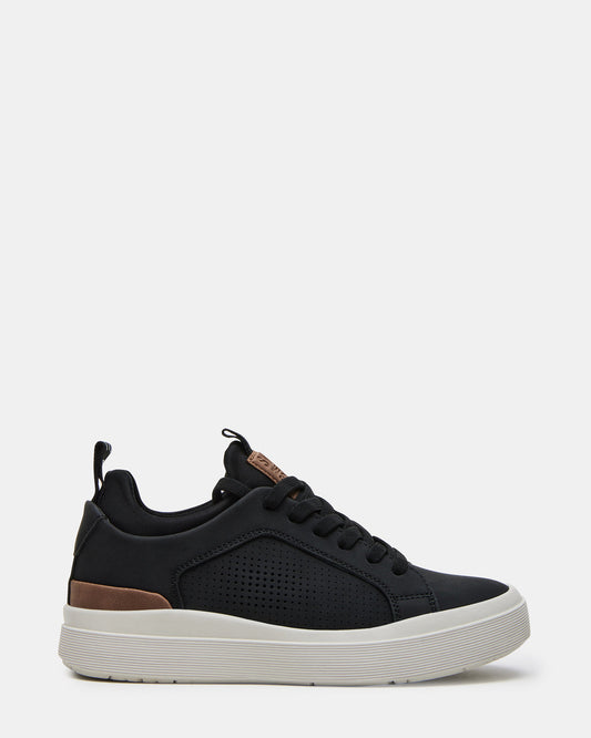Steve Madden Kids' OASYS Black Boys' Low-Top Lace-Up Sneakers