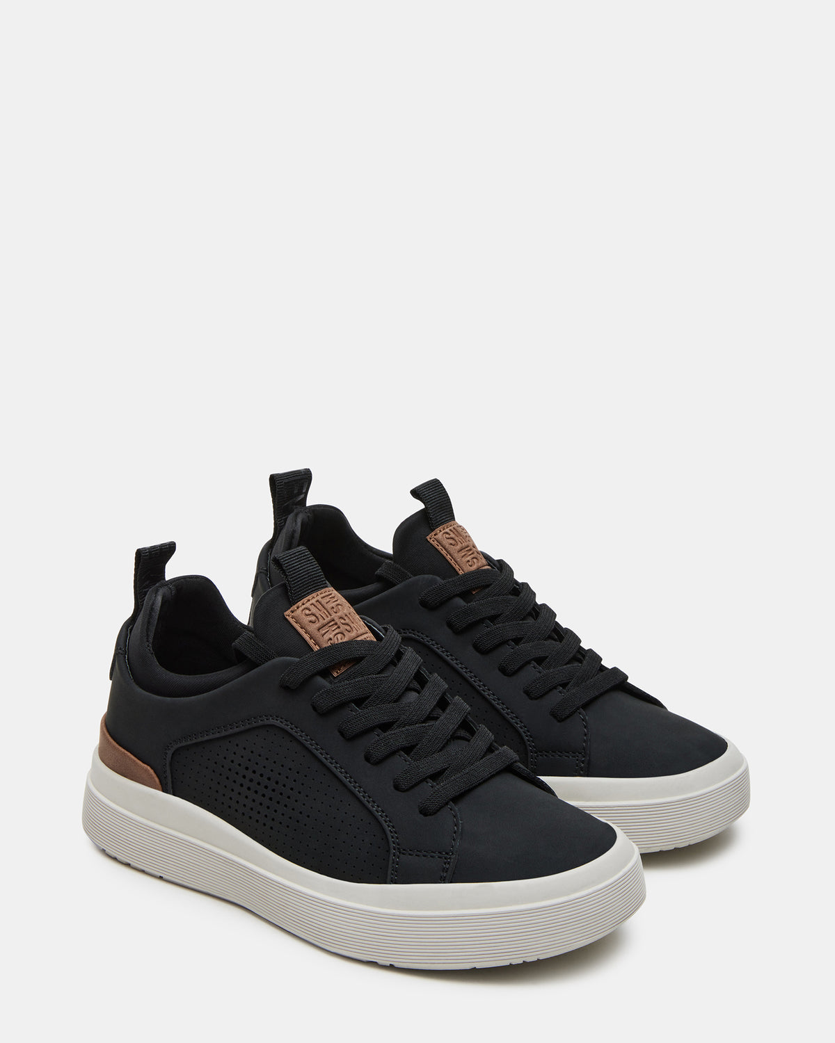Steve Madden Kids' OASYS Black Boys' Low-Top Lace-Up Sneakers