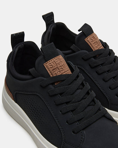 Steve Madden Kids' OASYS Black Boys' Low-Top Lace-Up Sneakers