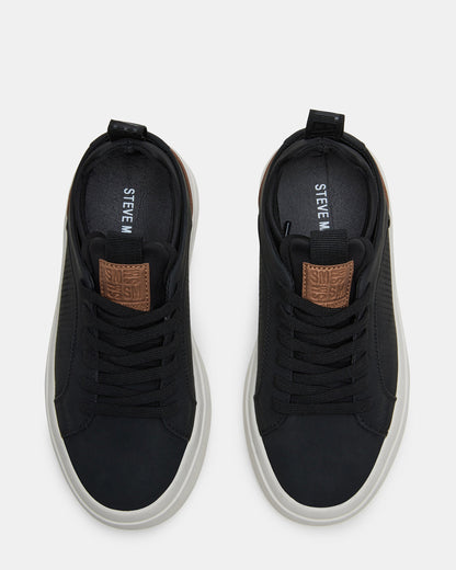 Steve Madden Kids' OASYS Black Boys' Low-Top Lace-Up Sneakers