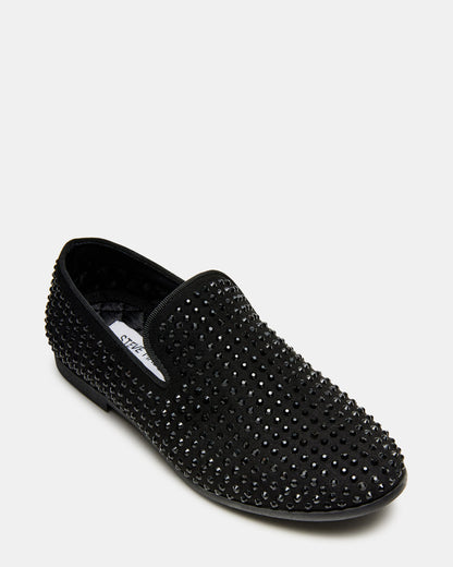 Steve Madden Kids' CAVIAR Black Rhinestone Boys' Dress Shoe