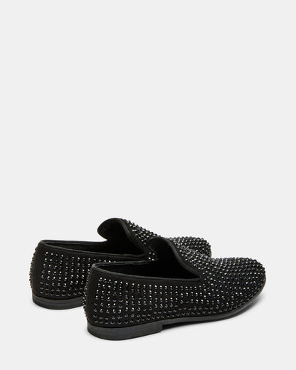 Steve Madden Kids' CAVIAR Black Rhinestone Boys' Dress Shoe