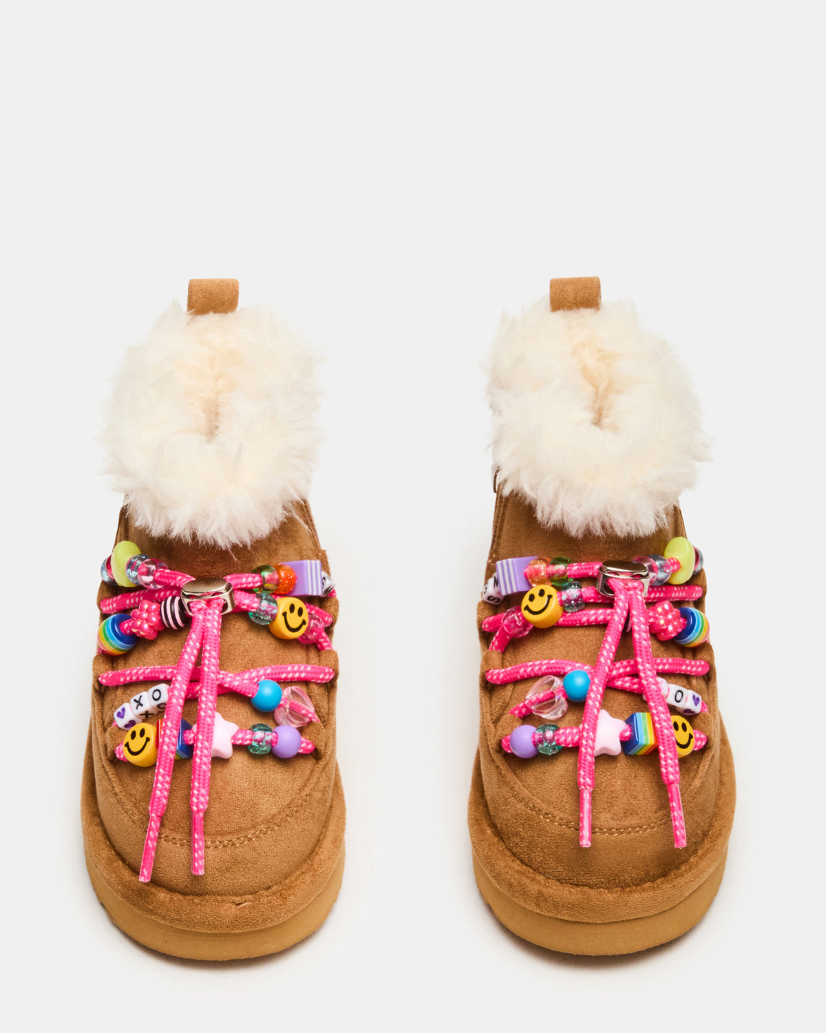Steve Madden Toddlers' GLAZER Cognac Girls' Lace-Up Ankle Boot