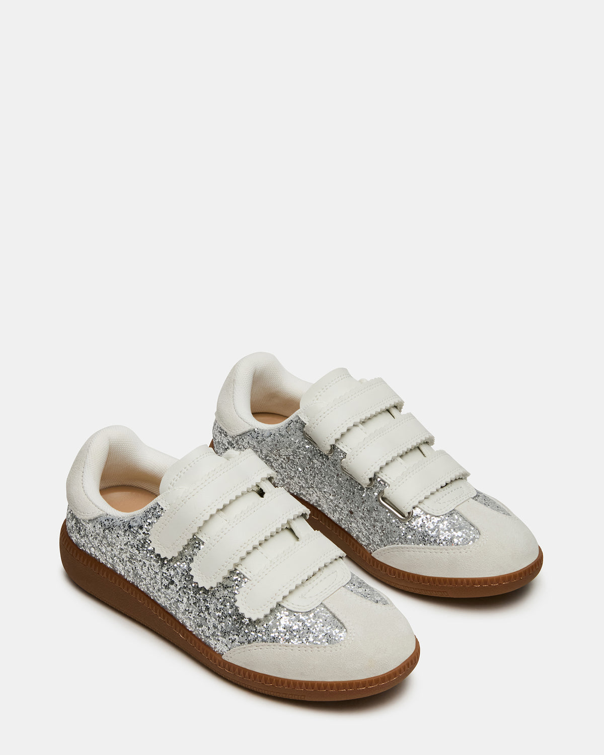 Steve Madden MOMENTUM Multi Glitter Velcro Low-Top Women's Sneakers