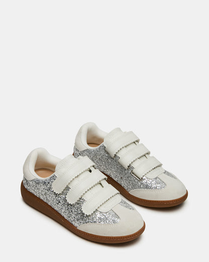 Steve Madden MOMENTUM Multi Glitter Velcro Low-Top Women's Sneakers