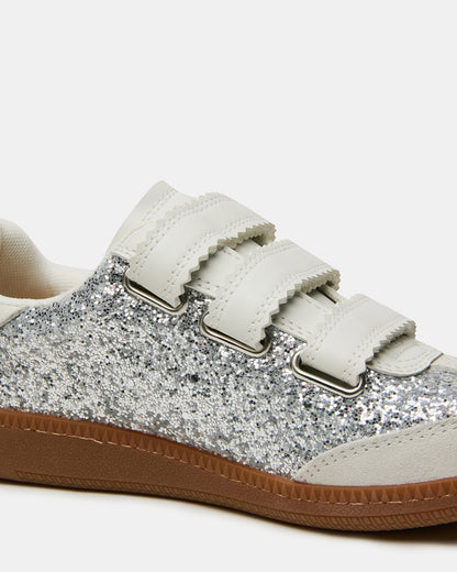 Steve Madden MOMENTUM Multi Glitter Velcro Low-Top Women's Sneakers