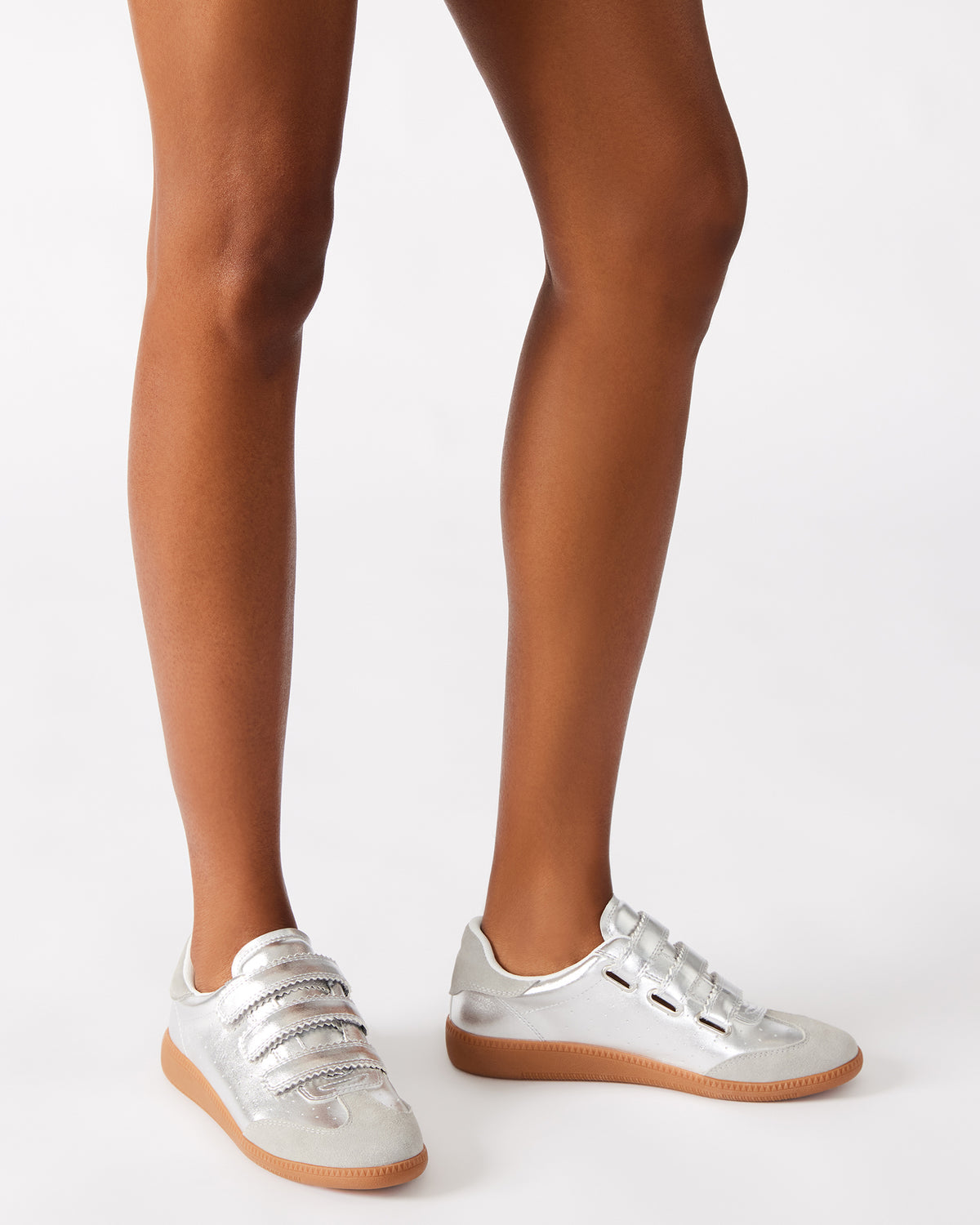 Steve Madden MOMENTUM Multi Glitter Velcro Low-Top Women's Sneakers