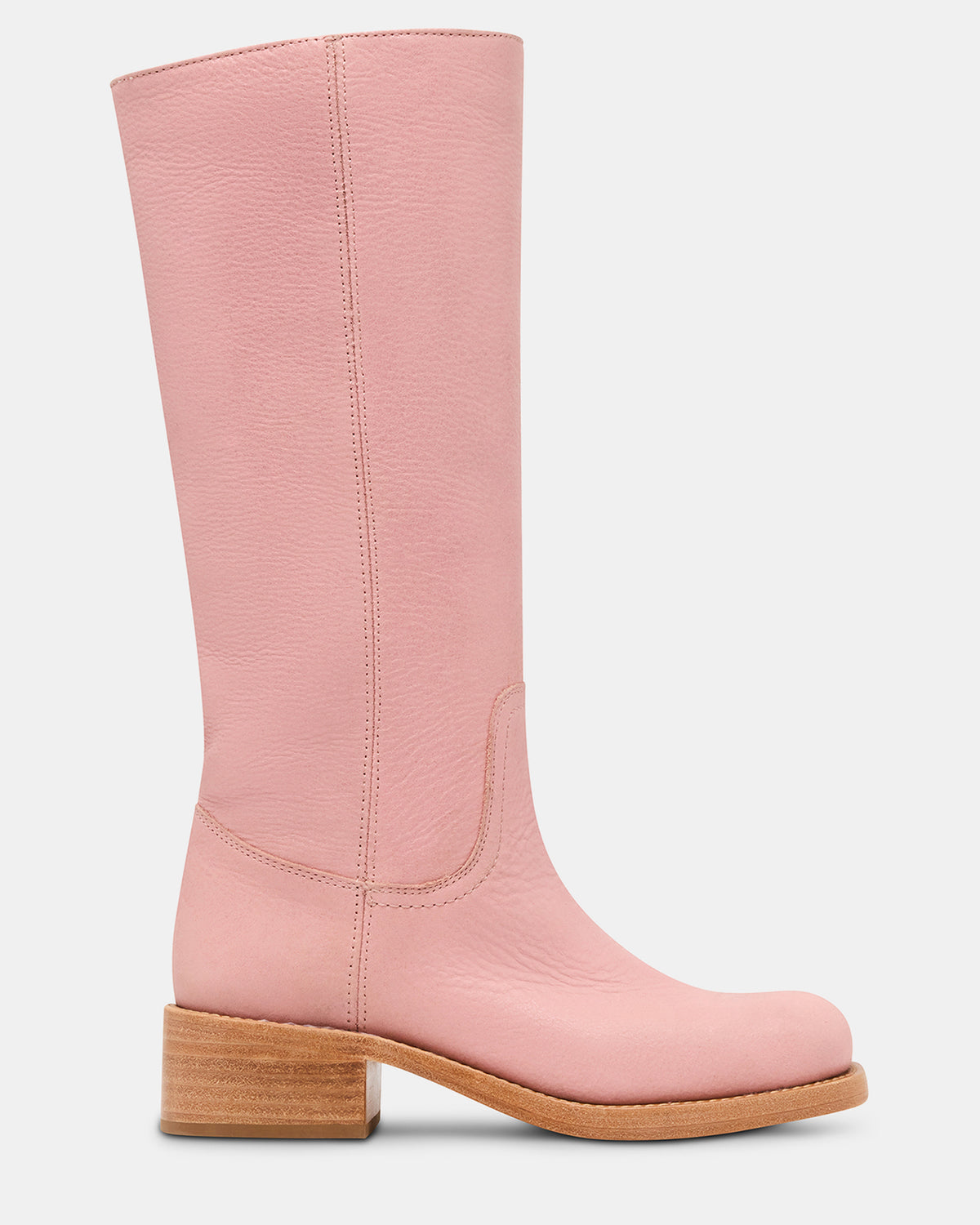 Steve Madden RIGGS Pink Leather Square-Toe Women's Boot