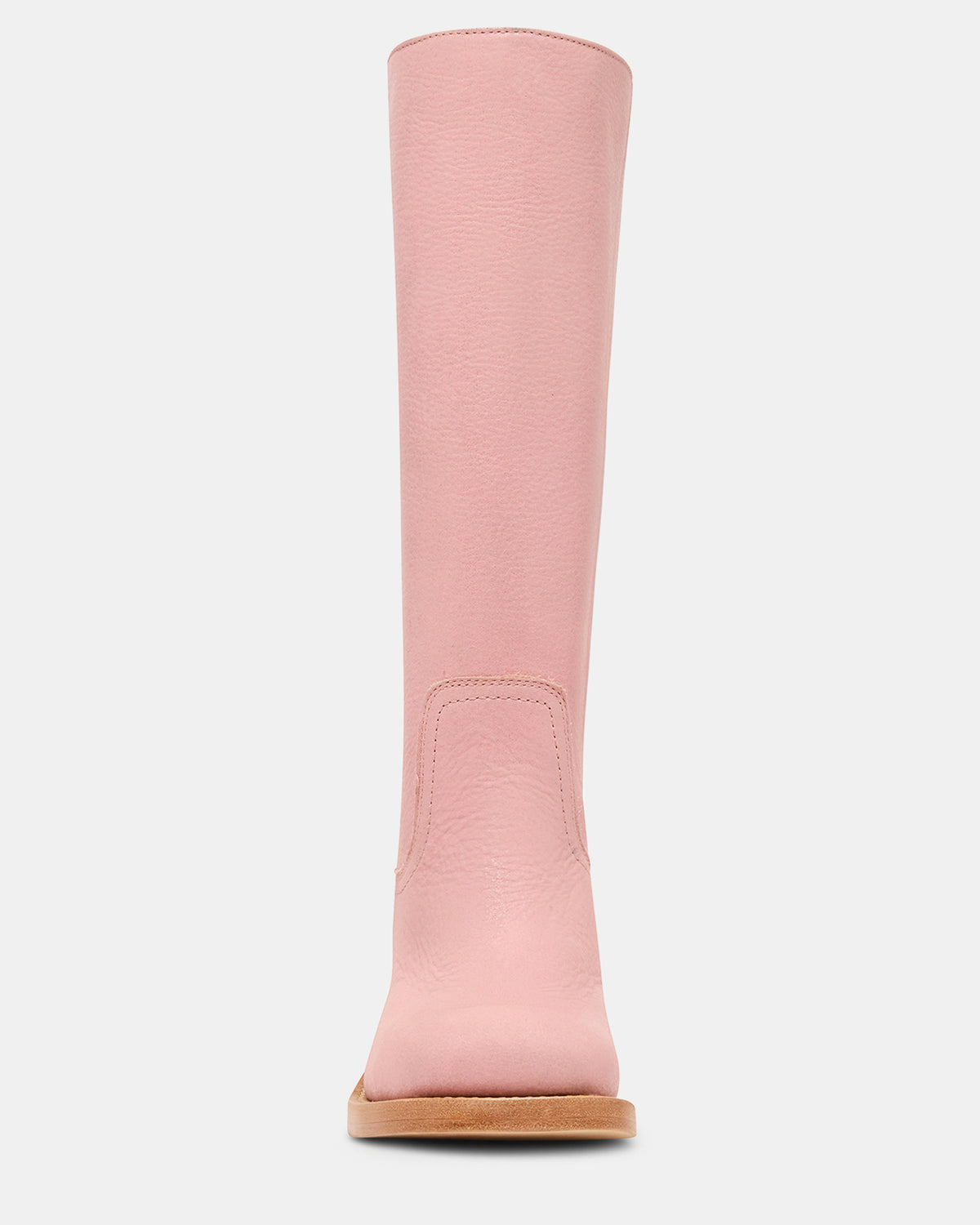 Steve Madden RIGGS Pink Leather Square-Toe Women's Boot