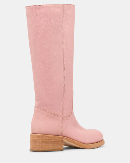 Steve Madden RIGGS Pink Leather Square-Toe Women's Boot