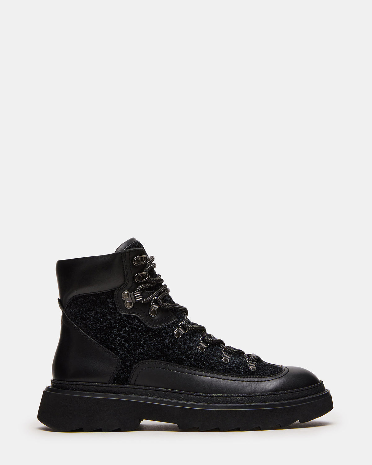 Steve Madden YOSEMITE Black Multi Lace-Up Lug Men's Ankle Boot