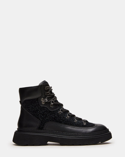 Steve Madden YOSEMITE Black Multi Lace-Up Lug Men's Ankle Boot