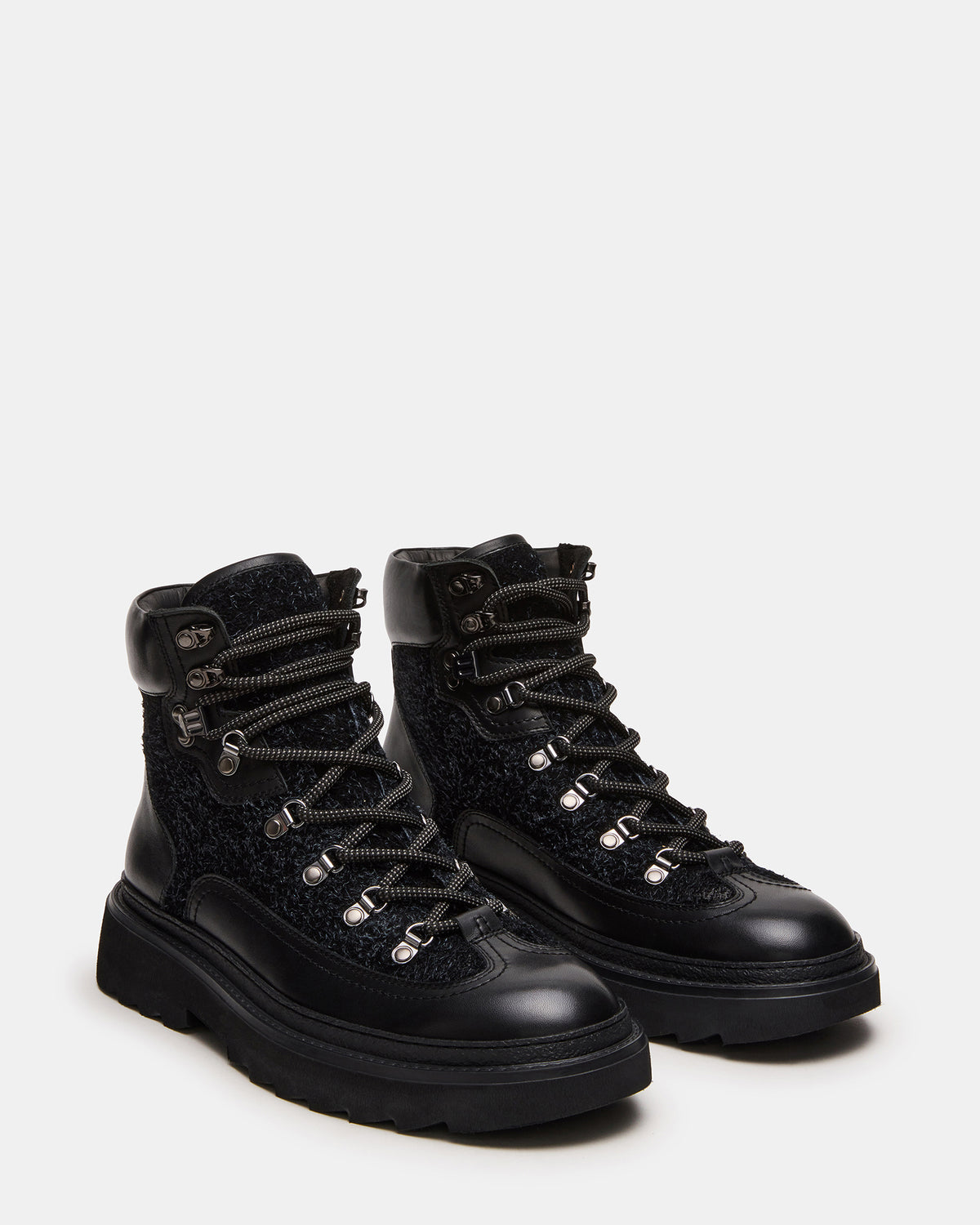 Steve Madden YOSEMITE Black Multi Lace-Up Lug Men's Ankle Boot