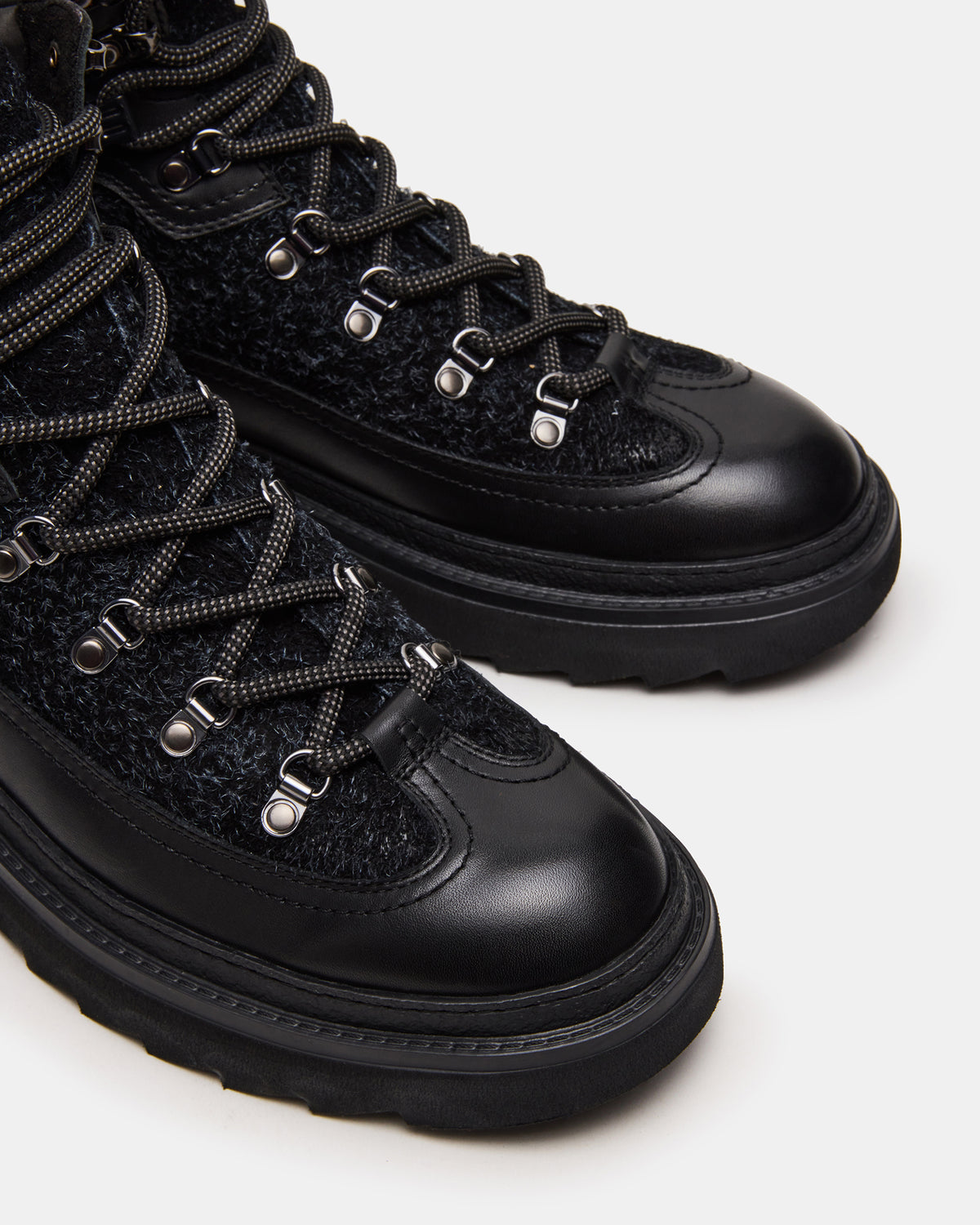 Steve Madden YOSEMITE Black Multi Lace-Up Lug Men's Ankle Boot