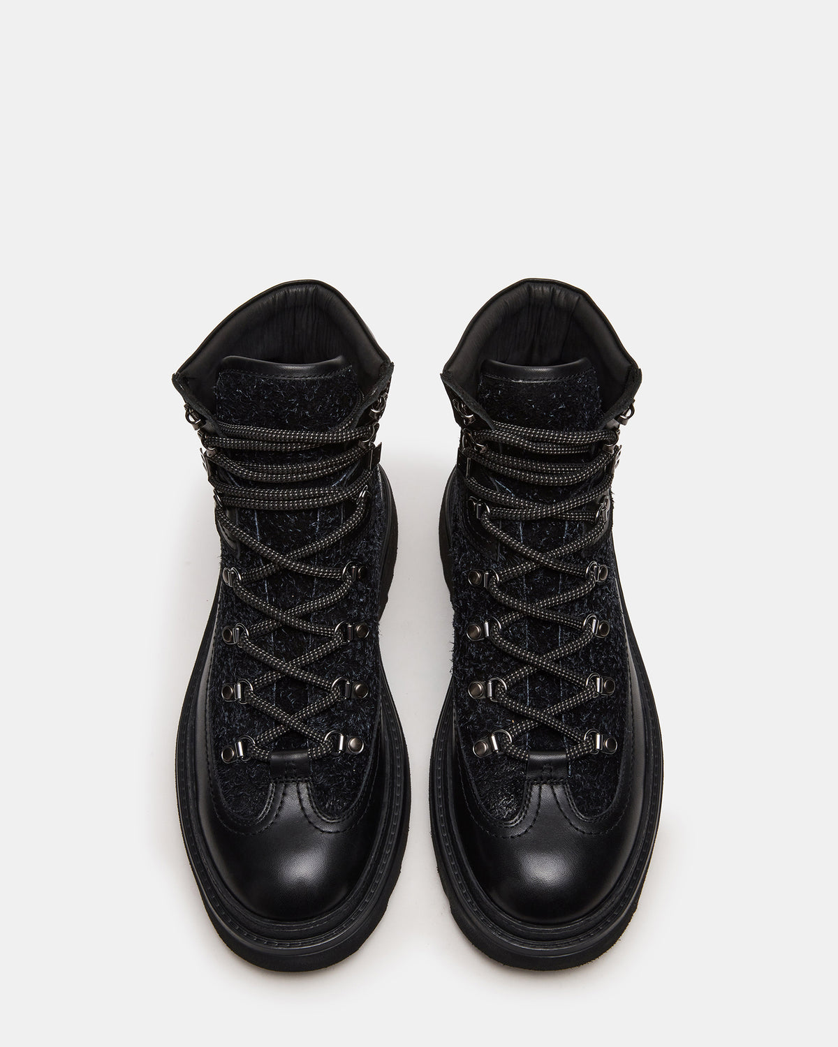 Steve Madden YOSEMITE Black Multi Lace-Up Lug Men's Ankle Boot